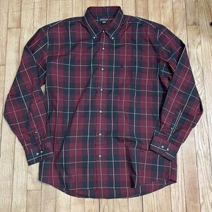 Knights Sportswear Shirt Plaid Long Sleeve Button Down Size Large